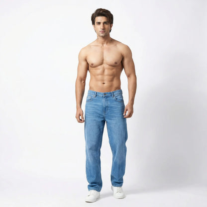 Alpha | Men's Loose fit Sky Blue Jeans