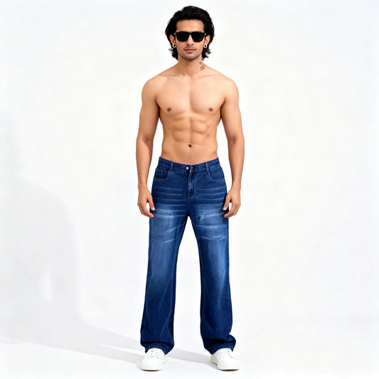 Beta | Men's Loose fit Navy Blue Jeans