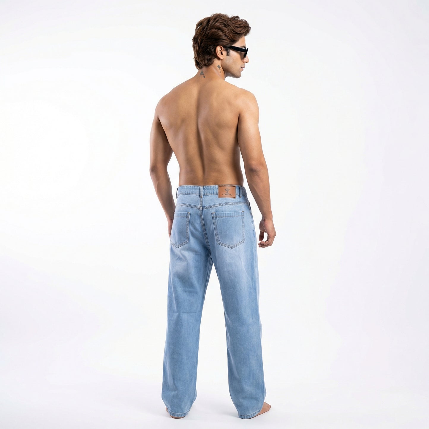 Alpha | Men's Loose fit Sky Blue Jeans