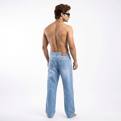Alpha | Men's Loose fit Sky Blue Jeans