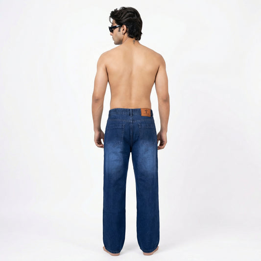 Beta | Men's Loose fit Navy Blue Jeans